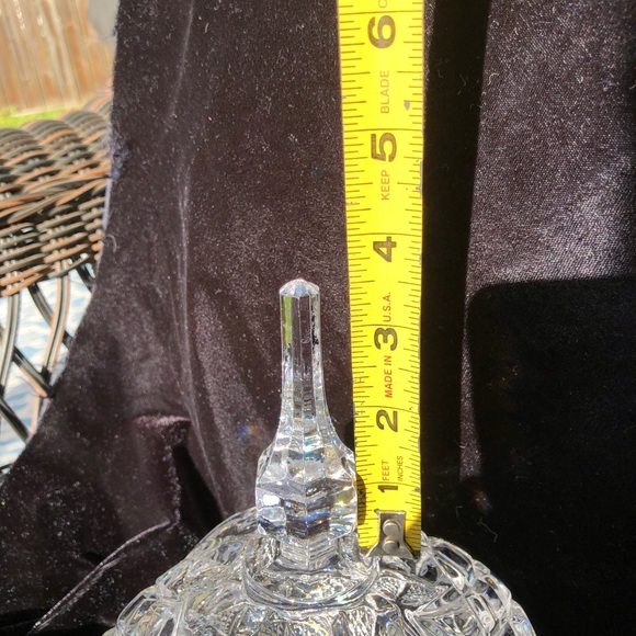 Vintage Lead Crystal Footed Candy Dish With Lid - Picture 14 of 14